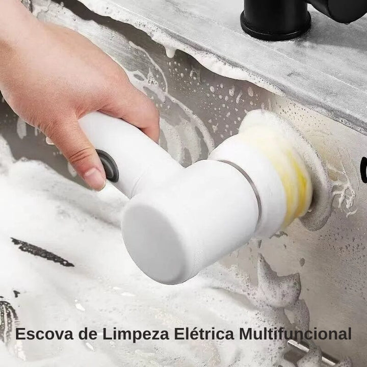 Escova de Limpeza Elétrica Multifuncional Sem Fio Escova de Limpeza Elétrica Multifuncional Sem Fio Design & Casa 