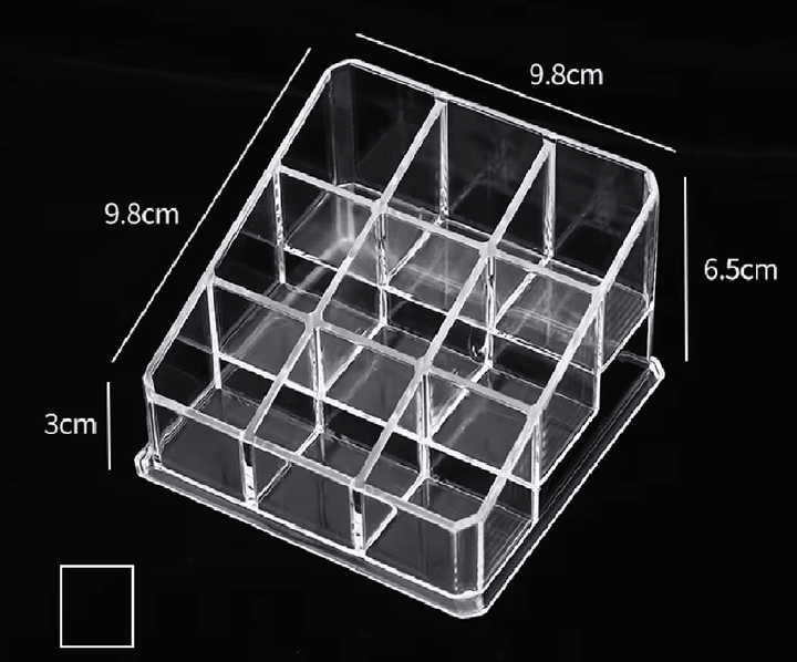 Organizador de Batom em Acrílico com Multiplos Compartimentos Design & Casa 