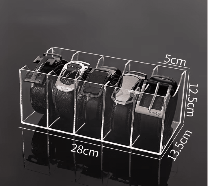 Organizador de Cinto em Acrílico com Divisórias Organizador de Cinto em Acrílico com Divisórias Design & Casa 