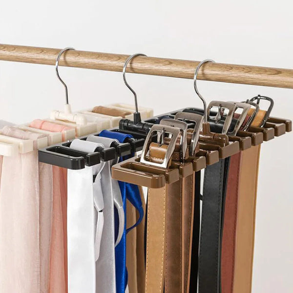 Tie Belt Hanger Wardrobe Belt Rotating Organizer Rack Multifuctional Scarf Hanger Home Closet Storage Holder Accessories Design & Casa 